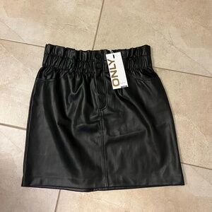 Only vegan leather skirt